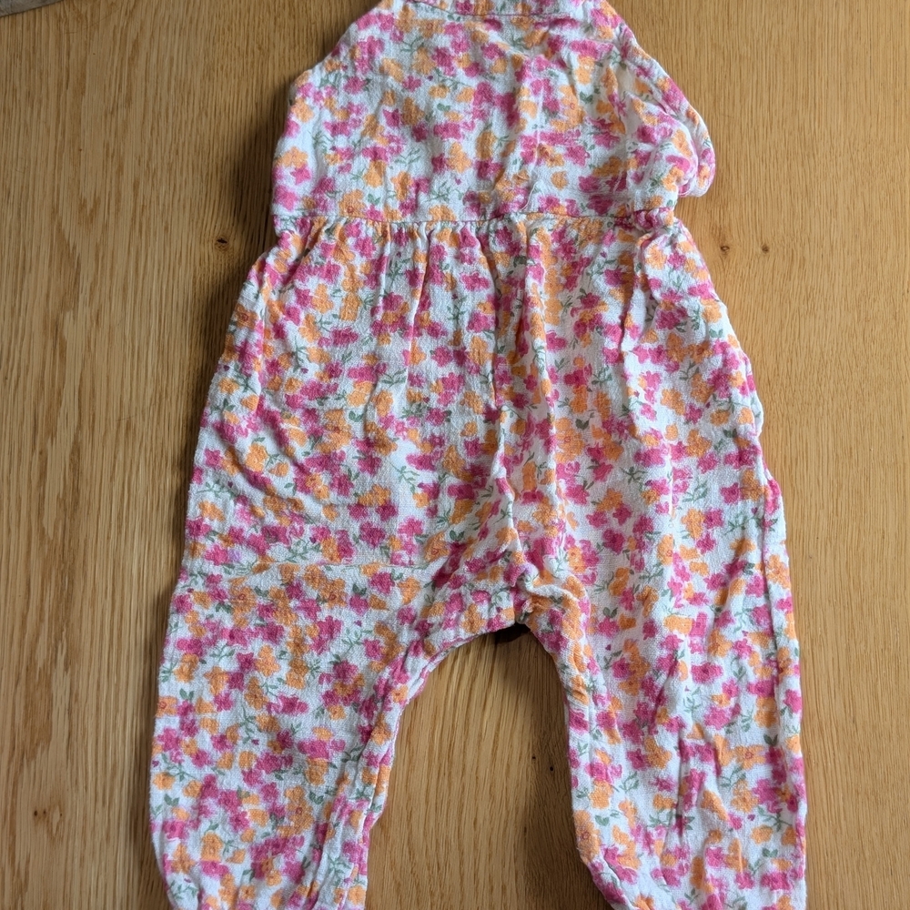 Jessica Simpson Floral Kids One Piece - Pink and Orange